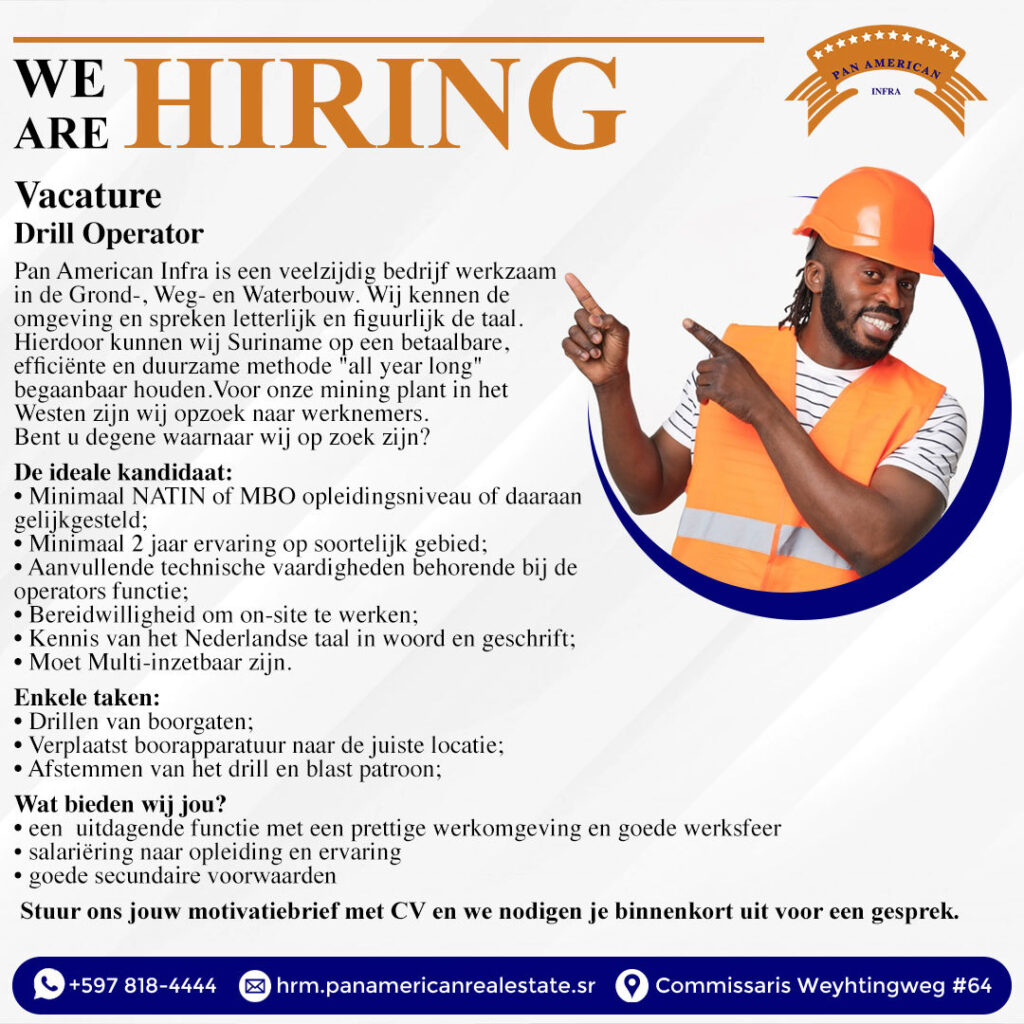 Drill Operator - Pan American Group